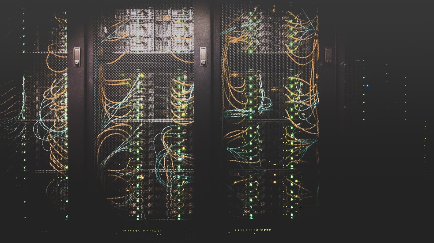Fiber runs in a data center